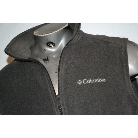 32783 Columbia Fleece Jacket Vest Gray Polyester Size Medium Mens - Picture 4 of 8